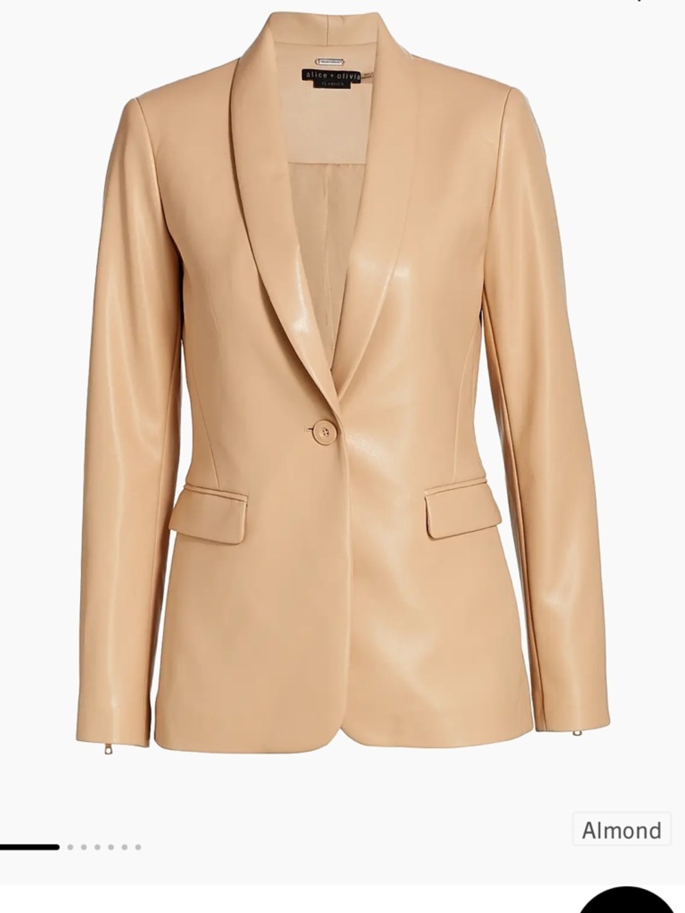 Alice + Olivia Macy Vegan Leather Blazer